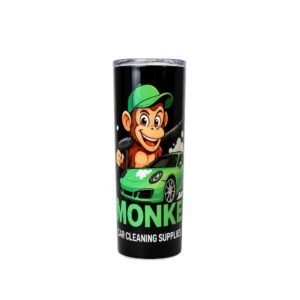 Monkey Glossy Black Travel Tumbler